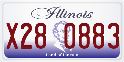 IL license plate X280883