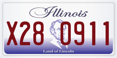 IL license plate X280911