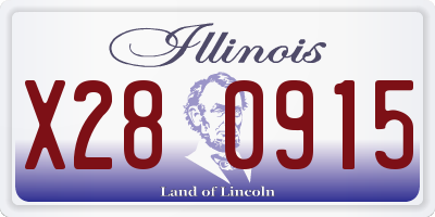 IL license plate X280915