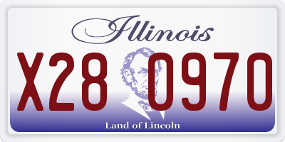 IL license plate X280970