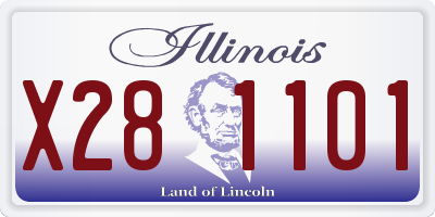 IL license plate X281101