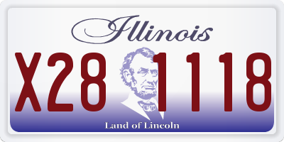 IL license plate X281118