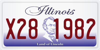 IL license plate X281982