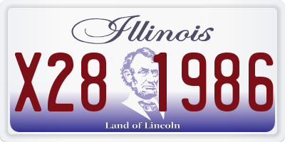 IL license plate X281986
