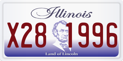 IL license plate X281996
