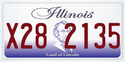 IL license plate X282135