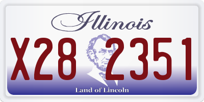 IL license plate X282351