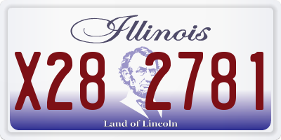 IL license plate X282781