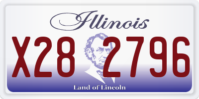 IL license plate X282796