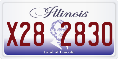 IL license plate X282830