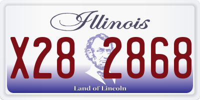 IL license plate X282868