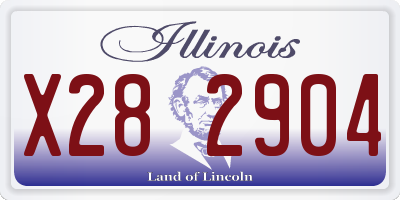 IL license plate X282904