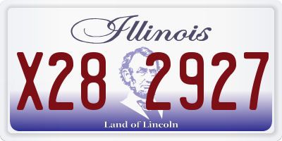 IL license plate X282927