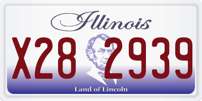IL license plate X282939