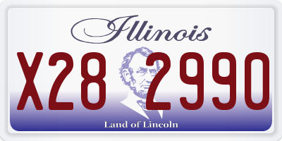 IL license plate X282990
