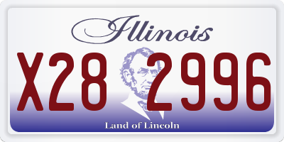 IL license plate X282996