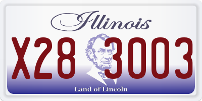 IL license plate X283003