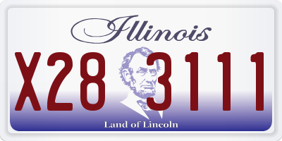 IL license plate X283111