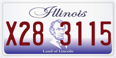 IL license plate X283115