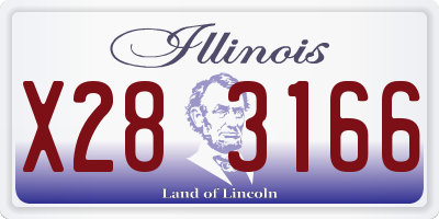 IL license plate X283166