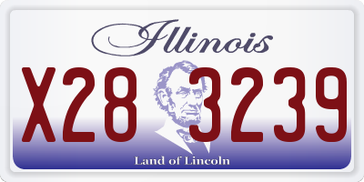 IL license plate X283239