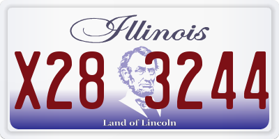 IL license plate X283244
