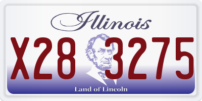 IL license plate X283275