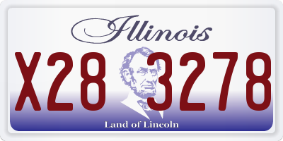 IL license plate X283278