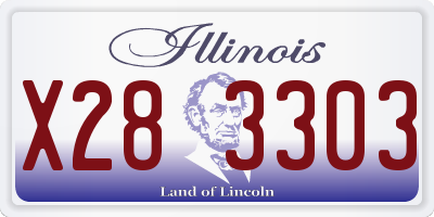 IL license plate X283303