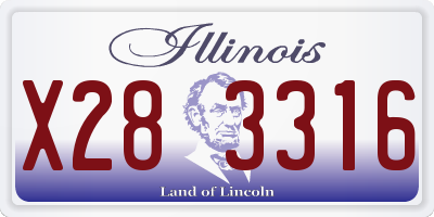 IL license plate X283316