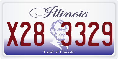 IL license plate X283329