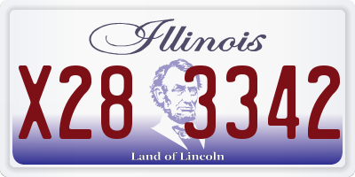 IL license plate X283342