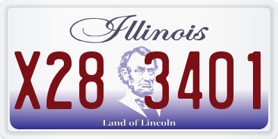 IL license plate X283401