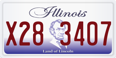 IL license plate X283407