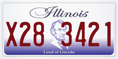IL license plate X283421