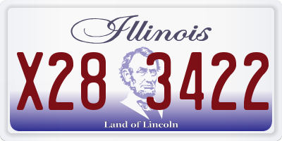 IL license plate X283422