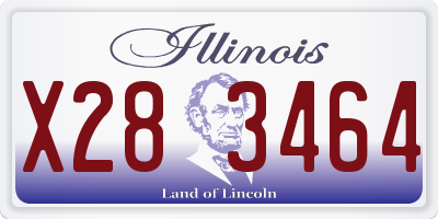 IL license plate X283464