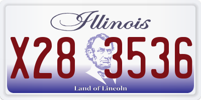 IL license plate X283536