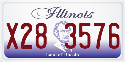 IL license plate X283576