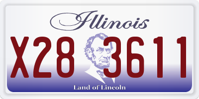 IL license plate X283611
