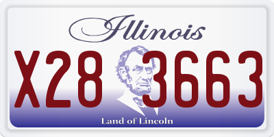 IL license plate X283663
