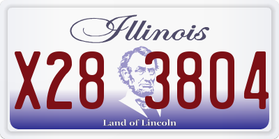 IL license plate X283804