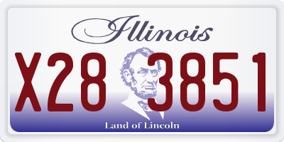 IL license plate X283851