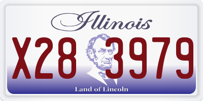 IL license plate X283979