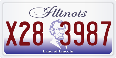 IL license plate X283987