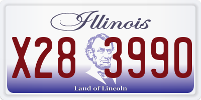 IL license plate X283990