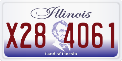 IL license plate X284061