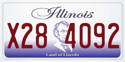 IL license plate X284092