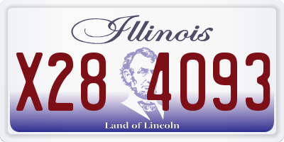 IL license plate X284093