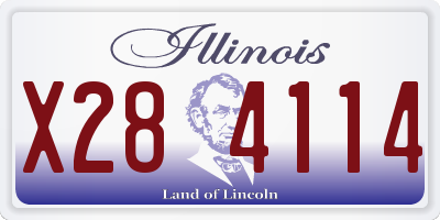 IL license plate X284114